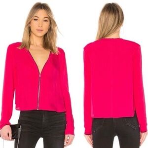 rag & bone Fuchsia Zip Blouse